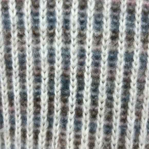 EVEREVE Roan + Ryan Madison Turtleneck Raised Knit Sweater SZ M beige & multiple - Picture 4 of 10